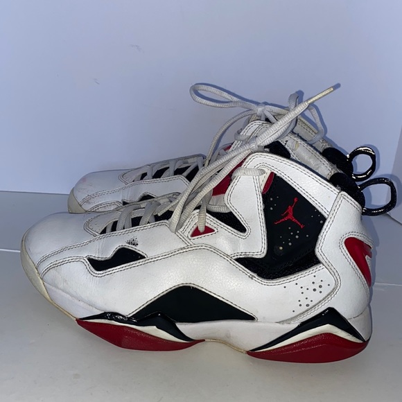 Nike Men Air Jordan True Flight Sneakers White High Top 342964-112 Size 9 main image 4